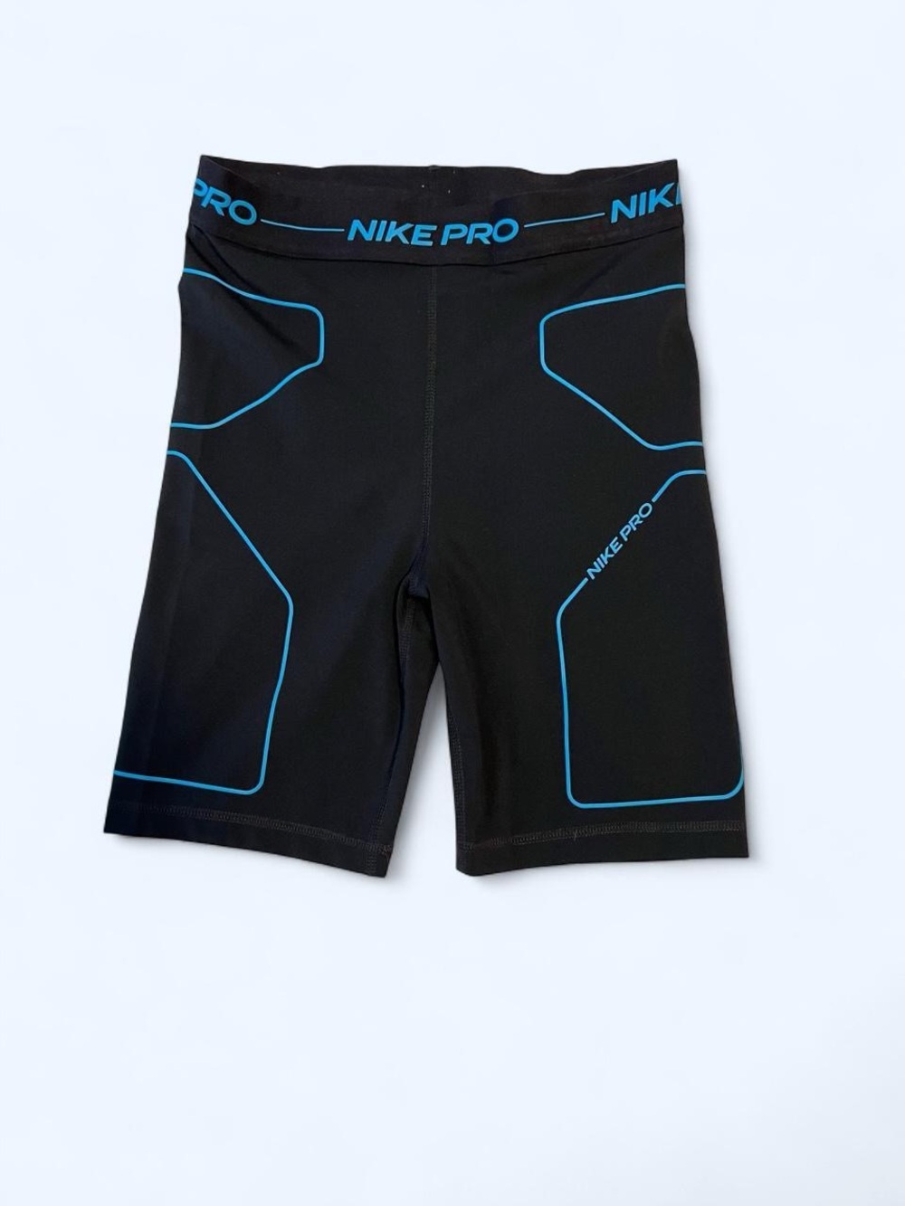Nike Pro Black and Blue Athletic Shorts